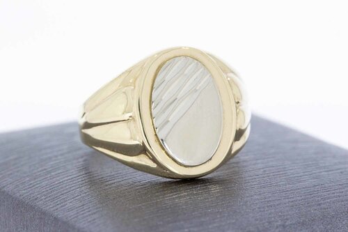 Ovaler Statement Goldring 14 Karat - 18,9 mm