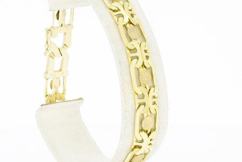 14 Karat Fantasy Barrem Armband Gold - 19,8 cm