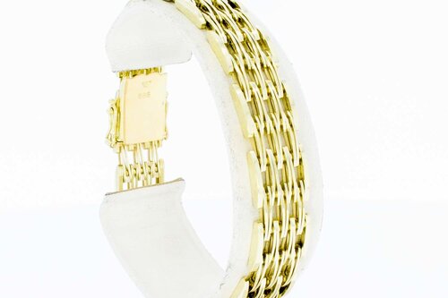 14 Karat Goldbarrenarmband - 19,0 cm