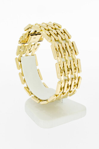 14 Karat Gold breites Barrenarmband - 19,4 cm