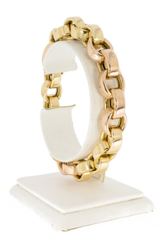 Bicolor Erbsarmband 18 Karat Gold - 20 cm