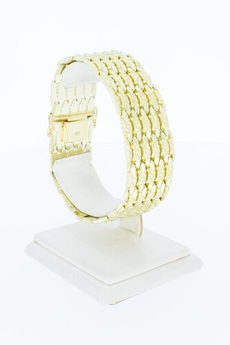 Breites 14 Karat Stäbchen Gold Armband - 19,8 cm