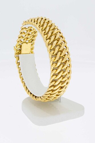 18 Karat Gelbgold Panzer Armband - 19,7 cm