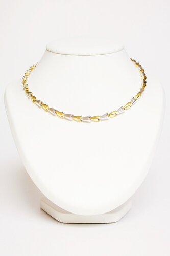 14 Karat Bicolor Gold Fantasy Kette - 45 cm