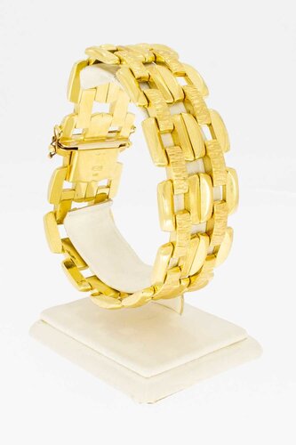 14 Karat Gold breites Barrenarmband - 21,2 cm