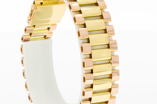 Rolex style Armband 18 Karat Gold - 18,9 cm