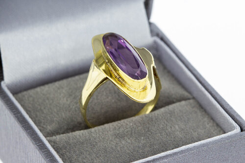 Amethyst Marquis Ring 14 Karat Gold - 18,1 mm