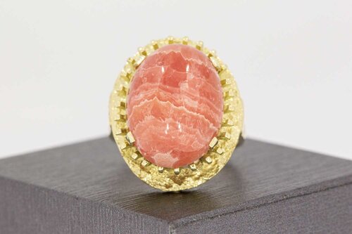 14 Karat Gold Retro Rodoliet Ring - 19,6 mm