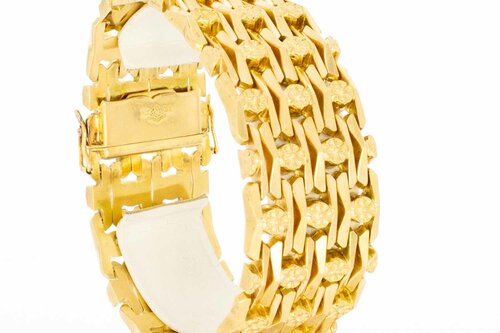 Geflochtene 18 Karat Gold Armband - 19 cm