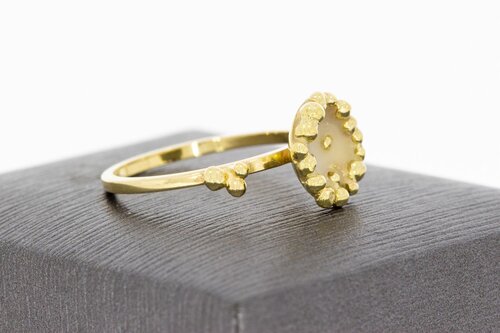 14 Karat Gold Fantasy Emaille Ring - 17,6 mm