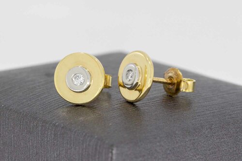 14 Karat Goldene Diamant Ohrstecker