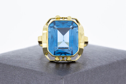 Vintage Aquamarin Ring 14 Karat Gold - 19 mm