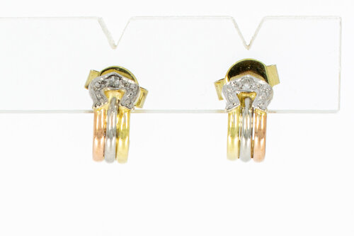 Diamant Ohrstecker 14 Karat Gold - 11 mm