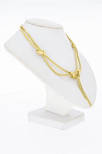 Doppelknoten Goldkette 14 Karat - 42 cm