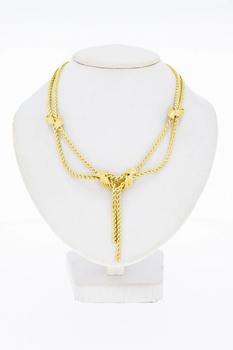 Doppelknoten Goldkette 14 Karat - 42 cm