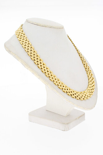 18 Karat Gold Breite Milaneserkette - 45,9 cm