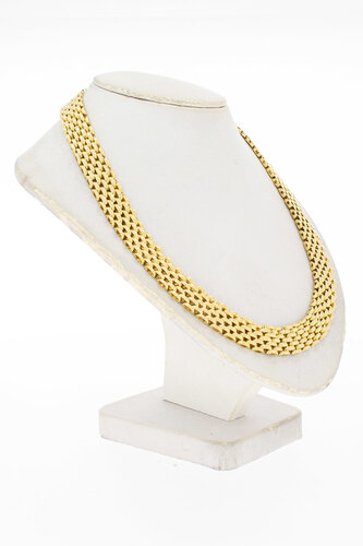 14 Karat Gold Halskette mit breitem Tankglied - 44,2 cm