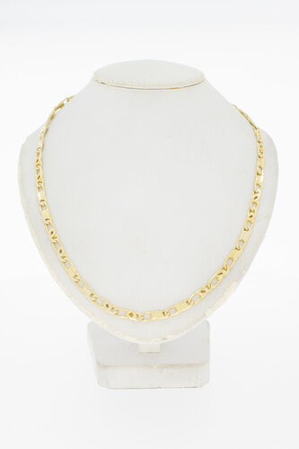 Falkenauge Kette 14 Karat Gold - 46,3 cm