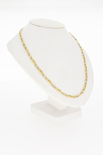 Falkenauge Kette 14 Karat bicolor Gold - 46,5 cm