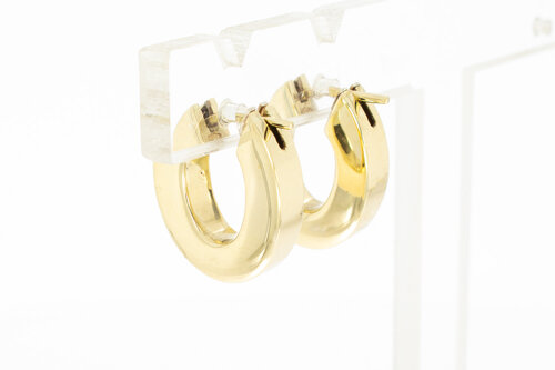 Ovale Gold Ohrringe 14 Karat - 14,5 mm