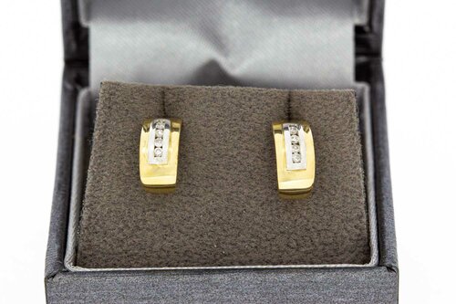 Diamant Ohrringe 14 Karat Gold - 11 mm