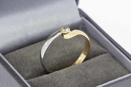 Solitär Diamantring 14 Karat Gold - 18,6 mm