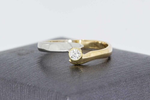 Solitär Diamantring 14 Karat Gold - 18,6 mm