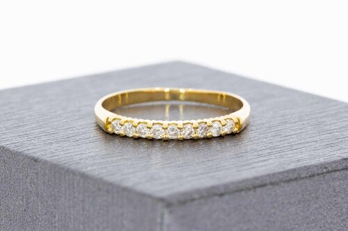 18 Karat Gold Diamant Vorsteckring - 16,6 mm