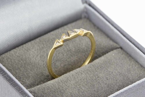 14 Karat Gold diamant Vorsteckring - 16,1