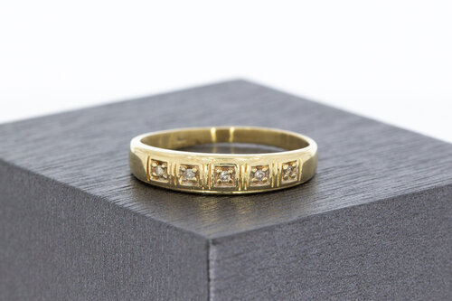 14 Karat Gold Vohrsteckring mit Diamant - 19