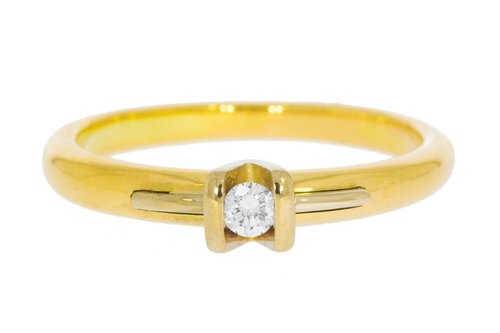 14 Karat Le Chic Goldring mit Diamant - 17,9 mm