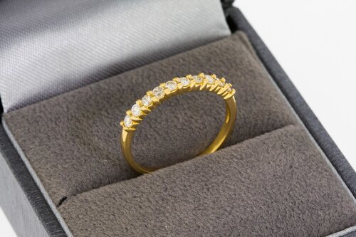 18 Karat Gold Vorsteckring mit Diamant - 15,8