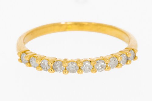 18 Karat Gold Vorsteckring mit Diamant - 15,8