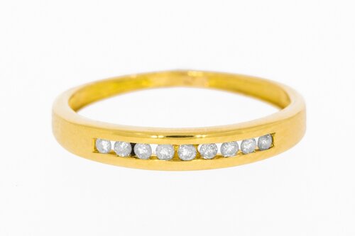 Diamantring aus 18 Karat Gelbgold - 15,7 mm