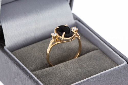 Saphir Marquis Ring 14 Karat Gold - 16,9 mm