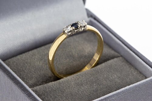 Entourage Saphir Ring 14 Karat Gold - 19,8 mm