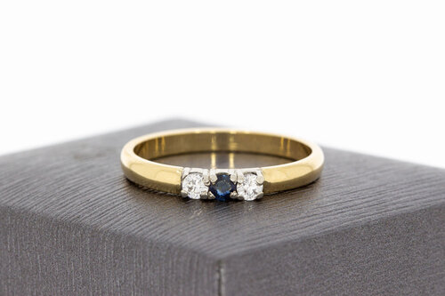 Entourage Saphir Ring 14 Karat Gold - 19,8 mm