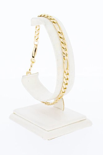 585 Gold Figaro Armband - 22,5 cm