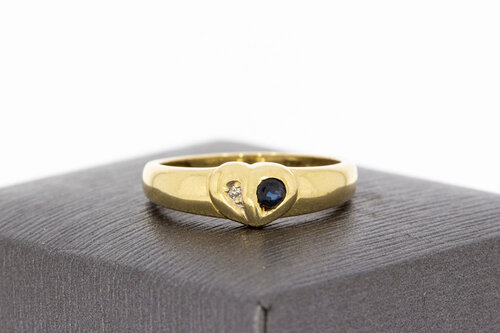 Herzring aus 14 Karat Gold - 17,4 mm