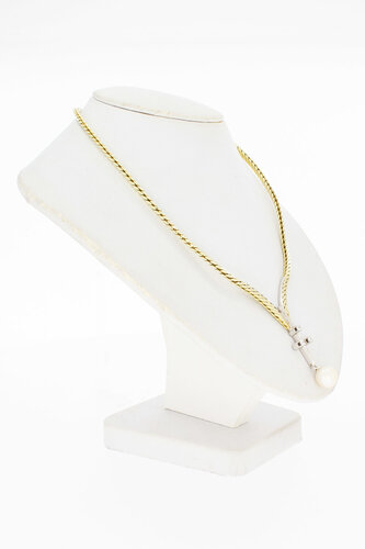 Edelsteinkette 14 Karat Gold - 54 cm