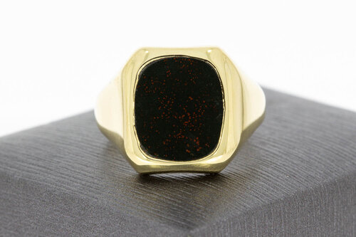 Heliotrop Gold Siegelring 14 Karat - 20,5 mm