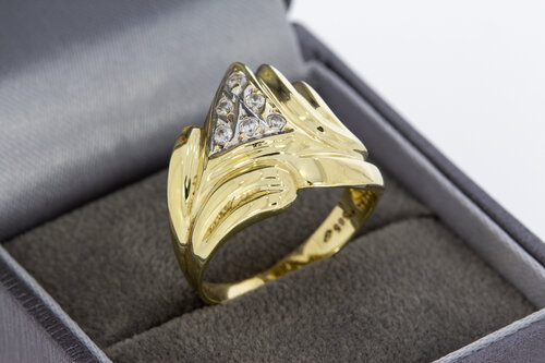 14 Karat Gold Fantasyring mit Zirkonia - 18,6 mm