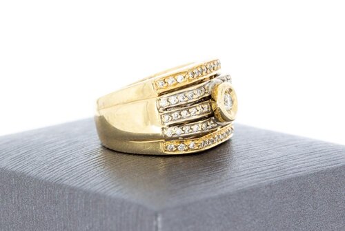 Bandring 14 Karat Gold mit Diamant - 16,5