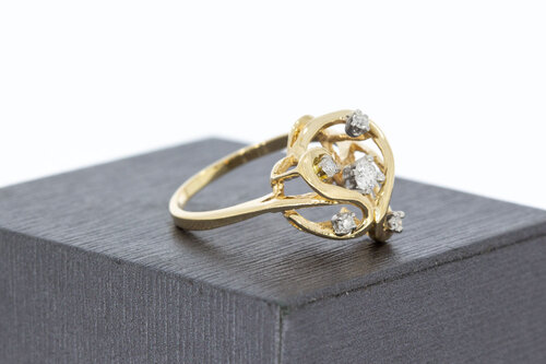 Weißgold Statement Ring mit Zirkonia 14 Karat - 19,9 mm