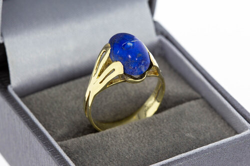 Lapislazuli Ring 14 Karat Gold - 18 mm