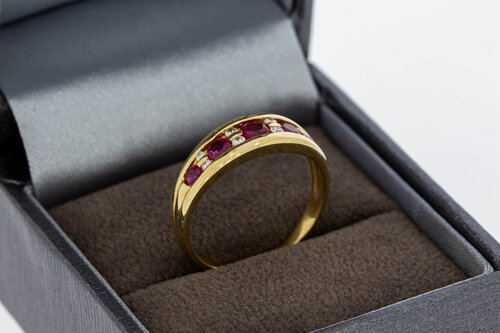 Edelsteinring 18 Karat Gold - 17,6 mm