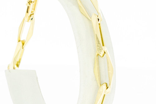 Paperclip Gold Armband 14 Karat - 21,8 cm