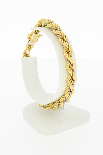 Kordelarmband 18 Karat Bicolor Gold - 20,3 cm