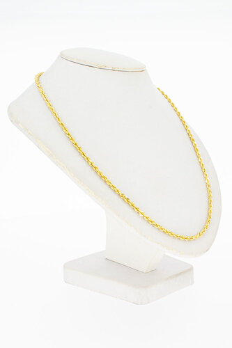 Geflochtene Gold Kordelkette 14 Karat - 46,7 cm