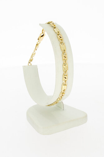 Falkenauge Armband 14 Karat Gold - 21,5 cm